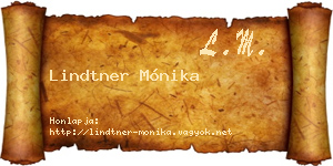 Lindtner Mónika névjegykártya